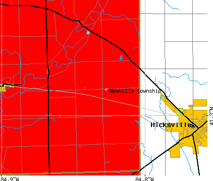 Newville township, IN map