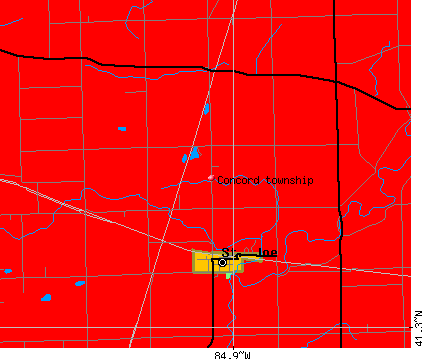Concord township, IN map