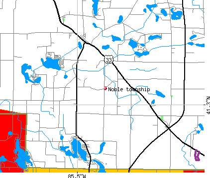 Noble township, IN map