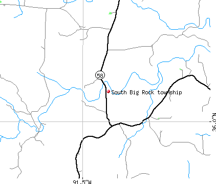 South Big Rock township, AR map