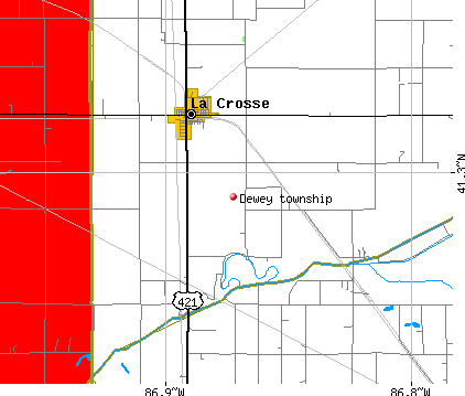 Dewey township, IN map