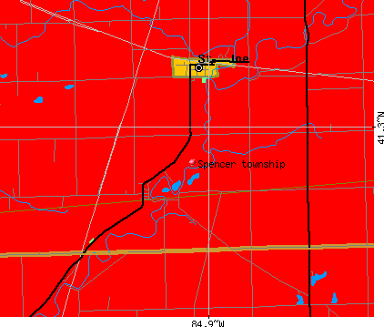Spencer township, IN map