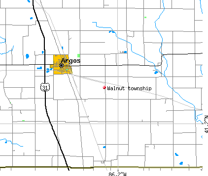 Walnut township, IN map