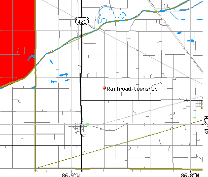Railroad township, IN map