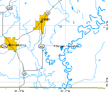 Morgan township, AR map