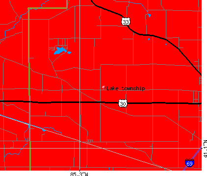 Lake township, IN map