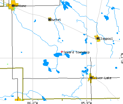 Seward township, IN map