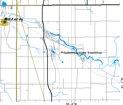 Aubbeenaubbee township, IN map