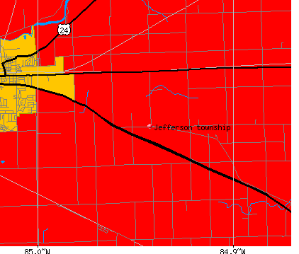 Jefferson township, IN map