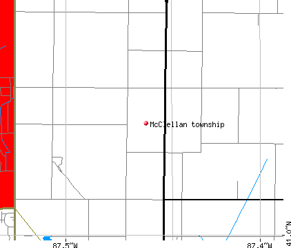 McClellan township, IN map