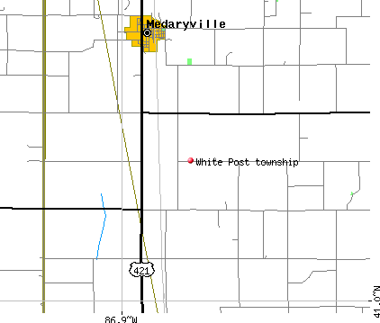 White Post township, IN map
