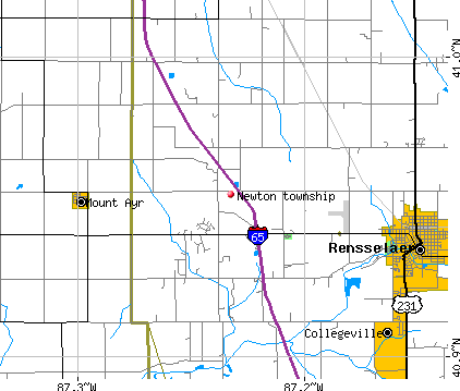 Newton township, IN map