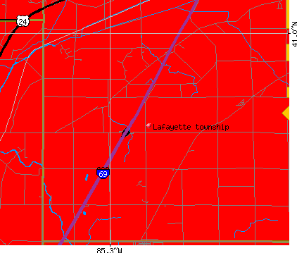 Lafayette township, IN map