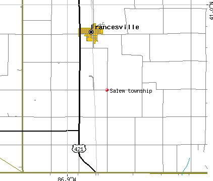 Salem township, IN map