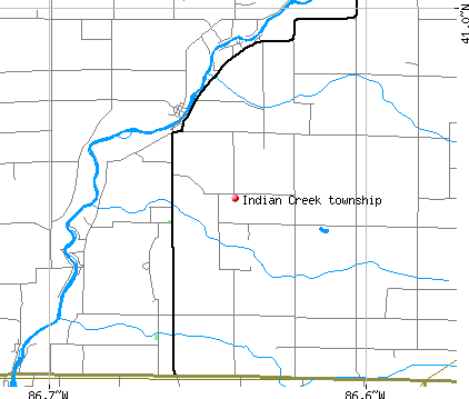 Indian Creek township, IN map