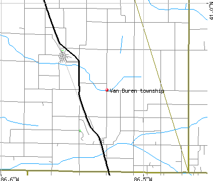 Van Buren township, IN map