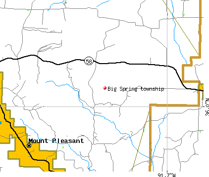 Big Spring township, AR map