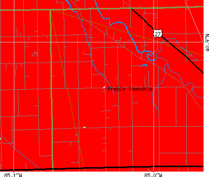 Preble township, IN map