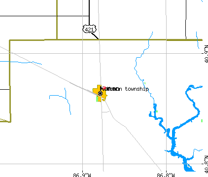 Monon township, IN map