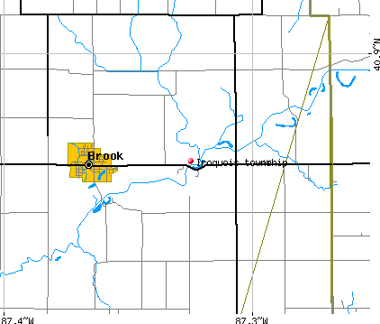 Iroquois township, IN map