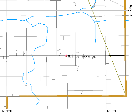 Milroy township, IN map