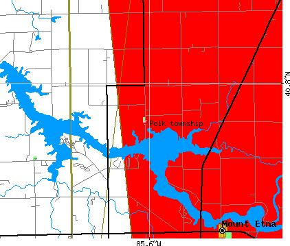 Polk township, IN map