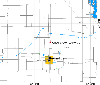 Honey Creek township, IN map