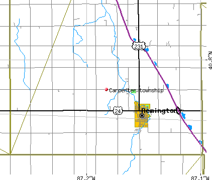 Carpenter township, IN map