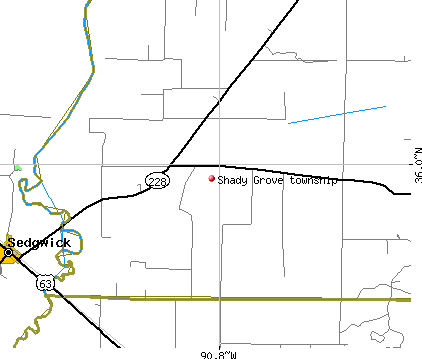 Shady Grove township, AR map