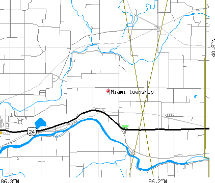 Miami township, IN map