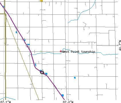 West Point township, IN map
