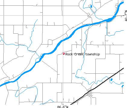 Rock Creek township, IN map