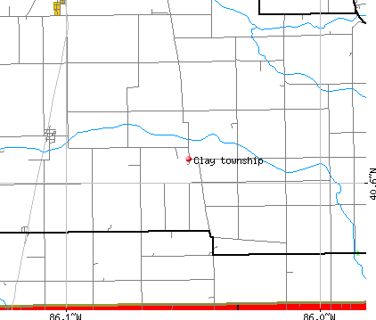 Clay township, IN map