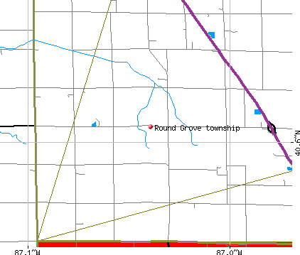 Round Grove township, IN map