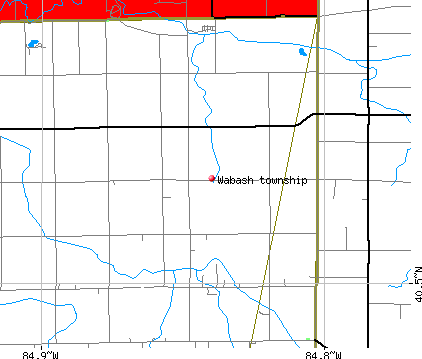 Wabash township, IN map