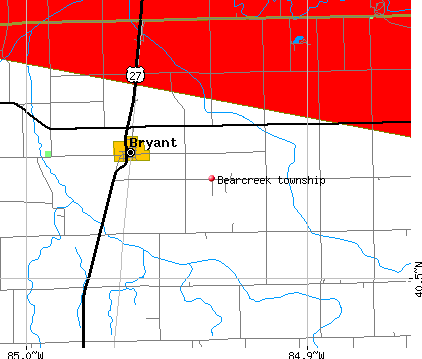 Bearcreek township, IN map