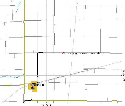Hickory Grove township, IN map