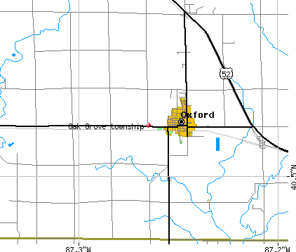 Oak Grove township, IN map