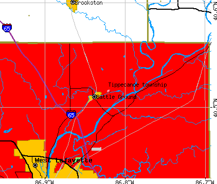 Tippecanoe township, IN map