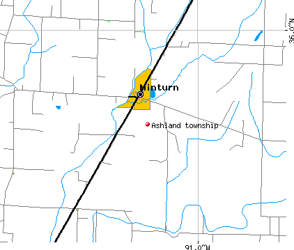 Ashland township, AR map
