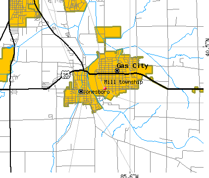 Mill township, IN map