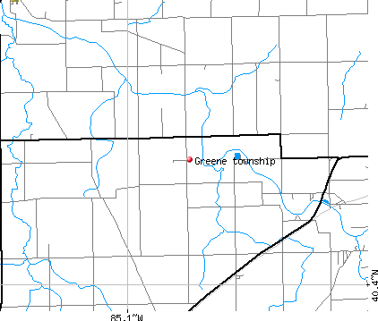 Greene township, IN map