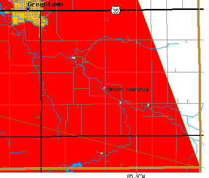Union township, IN map
