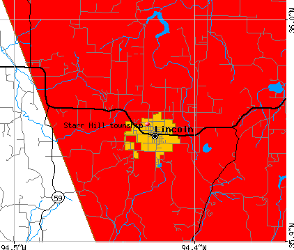 Starr Hill township, AR map