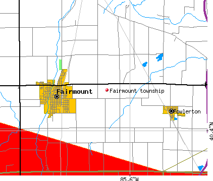 Fairmount township, IN map