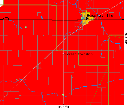 Forest township, IN map