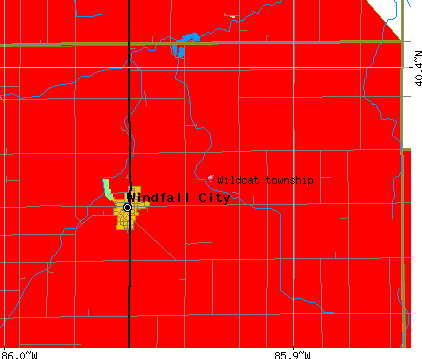 Wildcat township, IN map