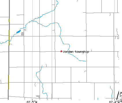Jordan township, IN map
