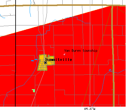 Van Buren township, IN map