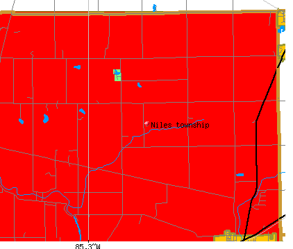 Niles township, IN map